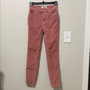Free People Dusty Rose Corduroy Pants 24